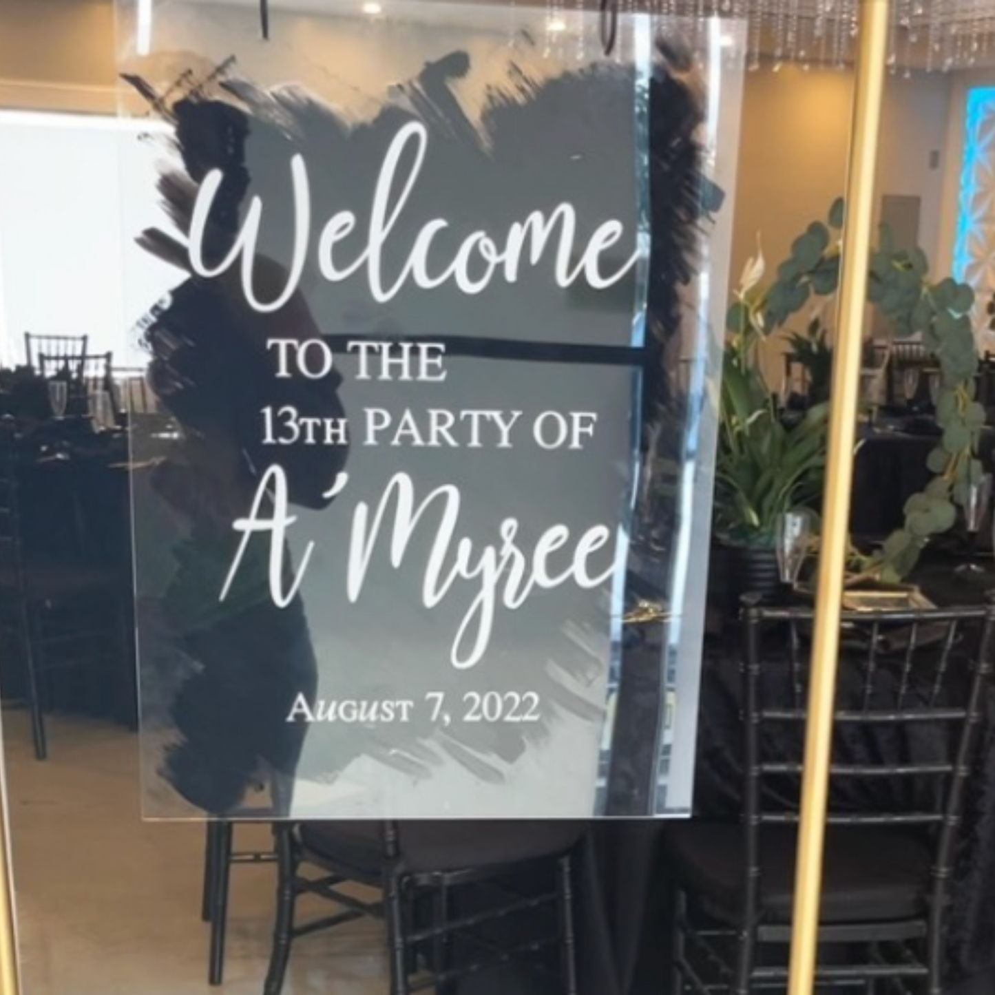 Welcome Party Acrylic Sign